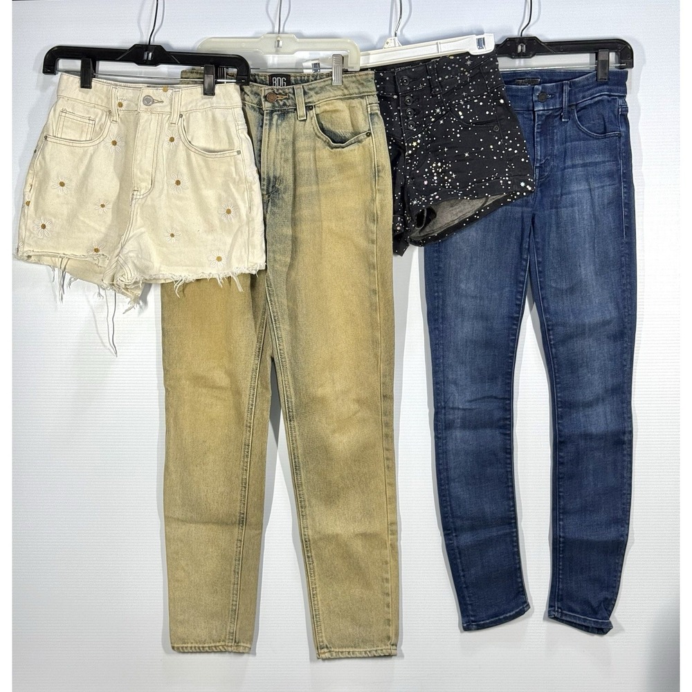 Womens Jeans/Short Bundle Size 24-25 4 Pc Mother BDG Urban Outfitters BlackHeart